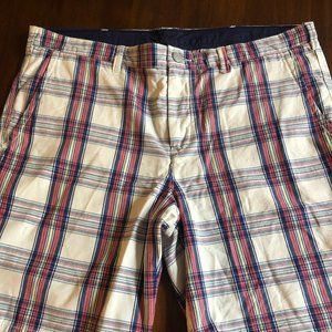 Bonobos White Plaid Shorts